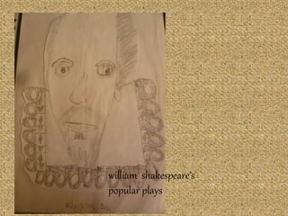 william shakespeare’s
popular plays
 