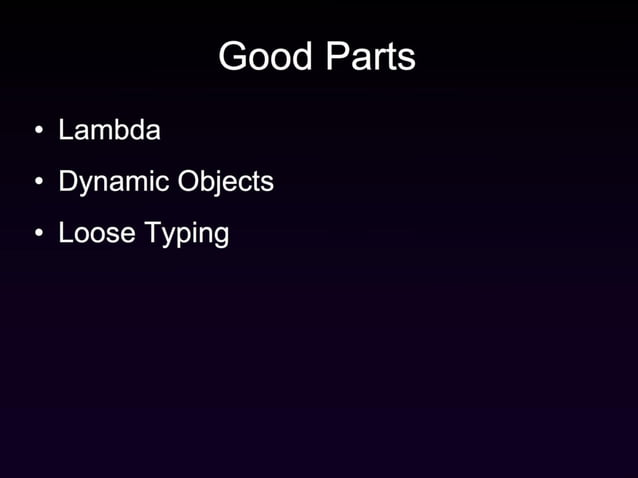 Good Parts of JavaScript Douglas Crockford | PDF