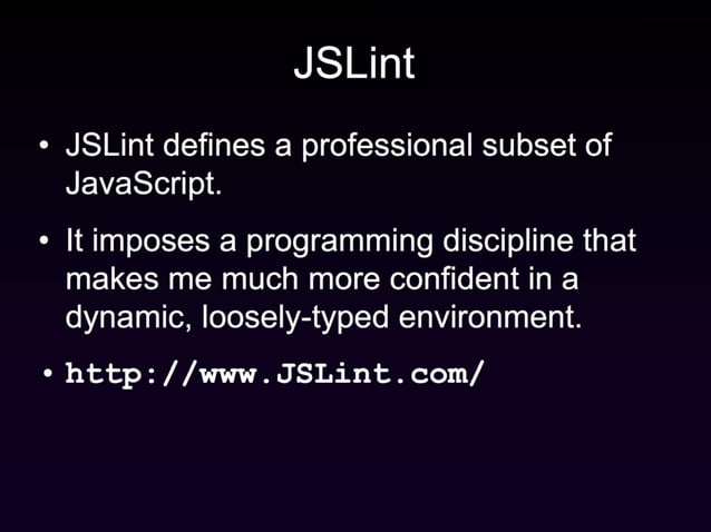 Good Parts of JavaScript Douglas Crockford | PPT
