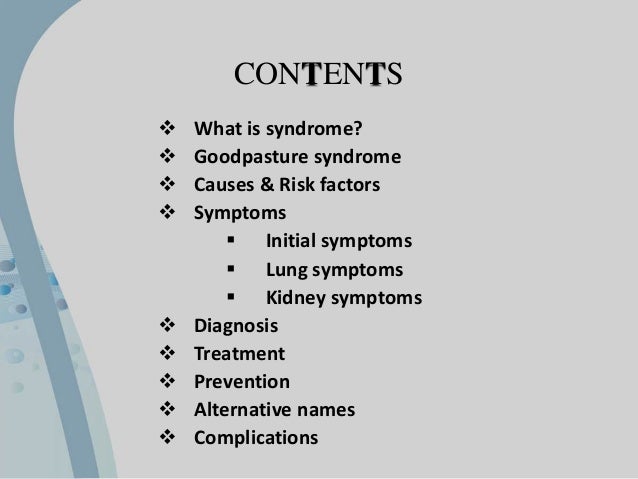 Goodpasture Syntrome