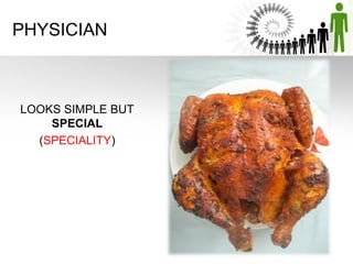 PHYSICIAN

LOOKS SIMPLE BUT
SPECIAL
(SPECIALITY)

 