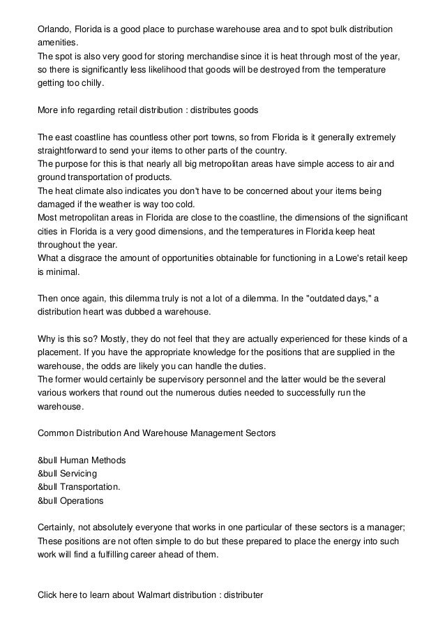 Lowe's Warehouse And Distribution Center Jobs