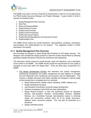 Qm Proposal Example Good polb qms -jul24,2013 | PDF