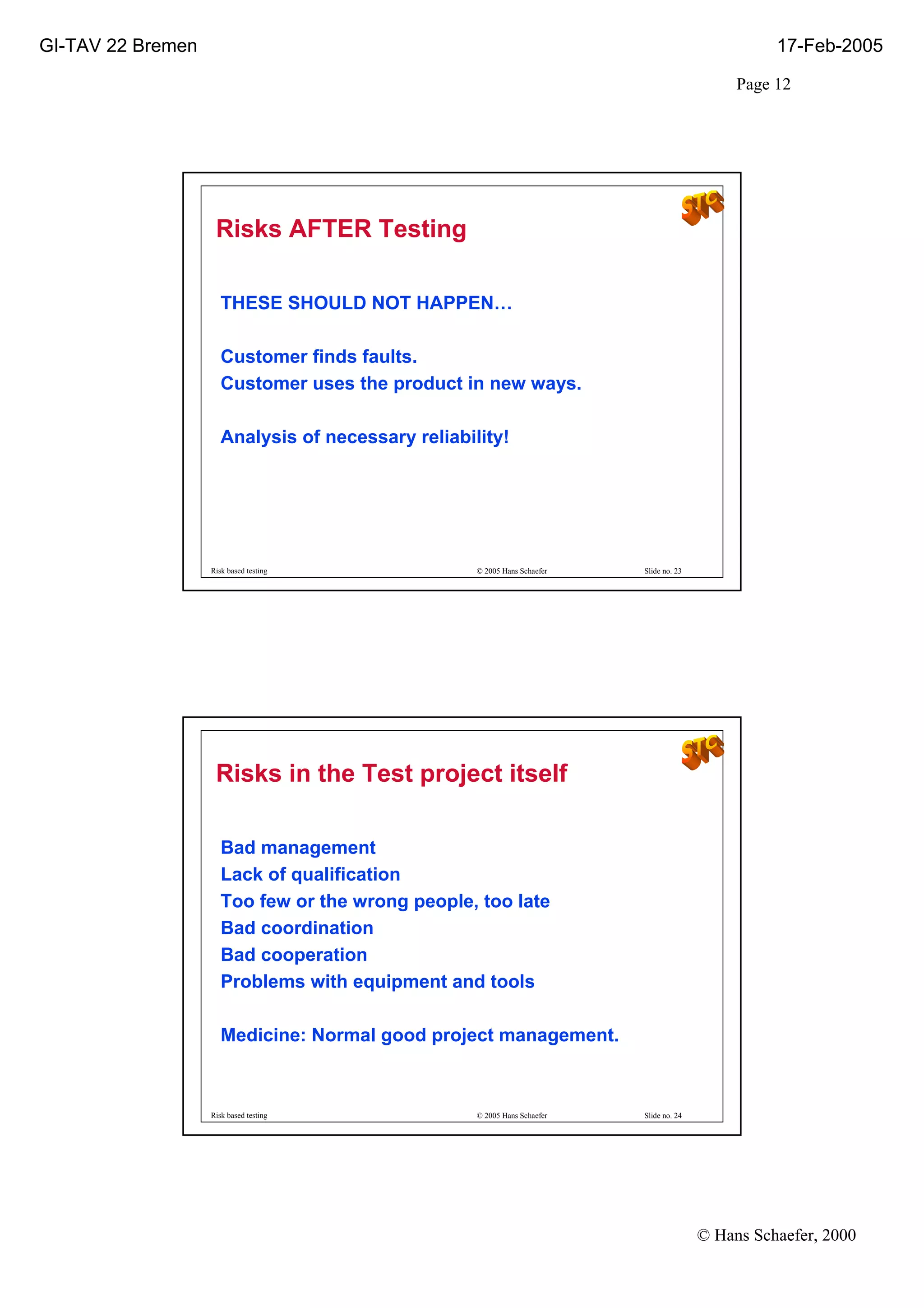 Good Ppt On Risk