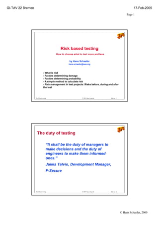 Good Ppt On Risk