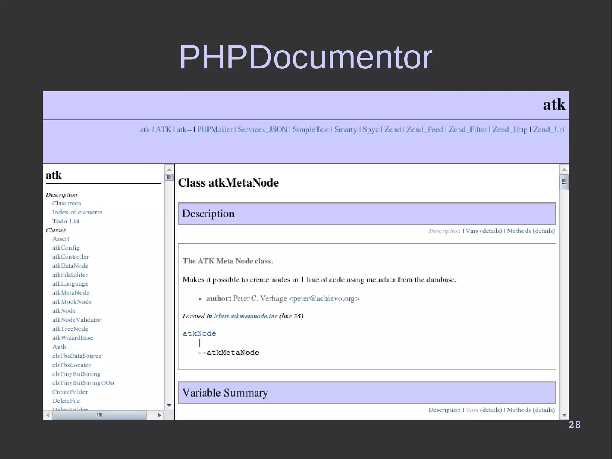 28
PHPDocumentor
 