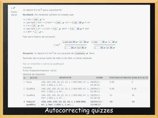 Autocorrecting quizzes
 