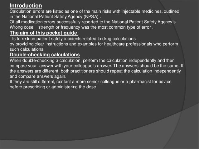 Good Practice For Drug Calculations Good Practice For Drug Calculations