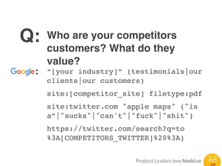 Audience Q:
What is the #1 Most Important
Question about a Product?
 