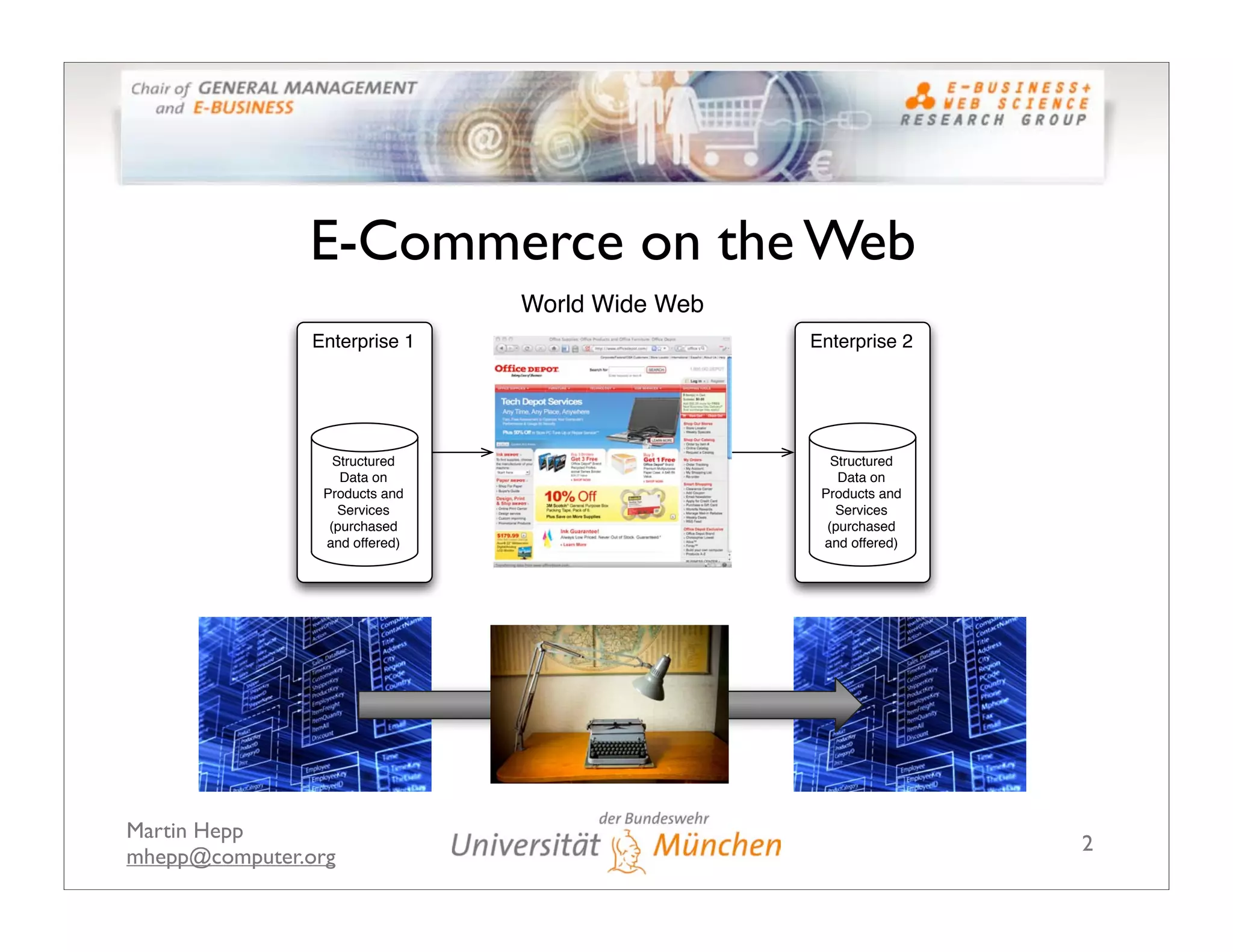 The GoodRelations Ontology: Making Semantic Web-based E-Commerce a Reality