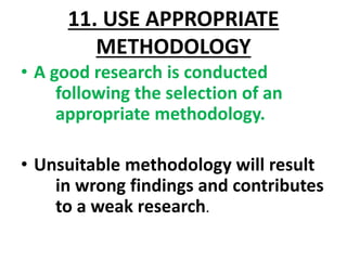 A GOOD RESEARCH | PPTX | Science