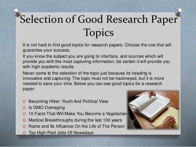 good research topics thesis