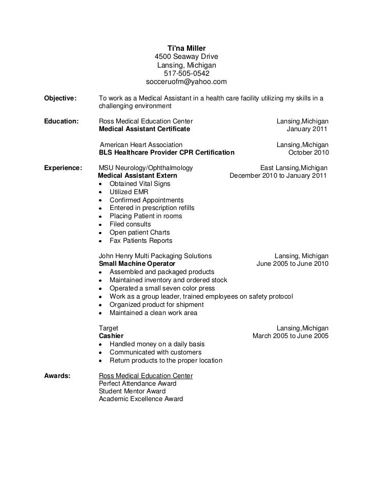 Good Resume For Tina Simple Cpr Certification On Resume Good Resume For Tina Simple Cpr Certification On Resume