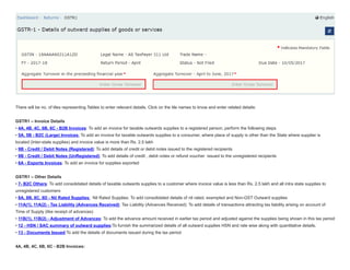 There will be no. of tiles representing Tables to enter relevant details. Click on the tile names to know and enter relate...