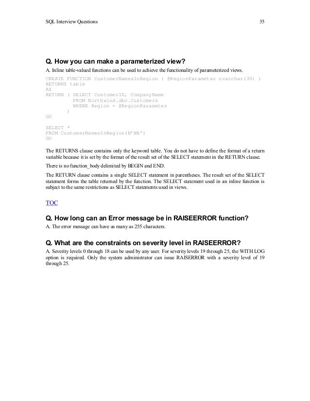 Sql Server Interview Questions Sql Server Interview Questions