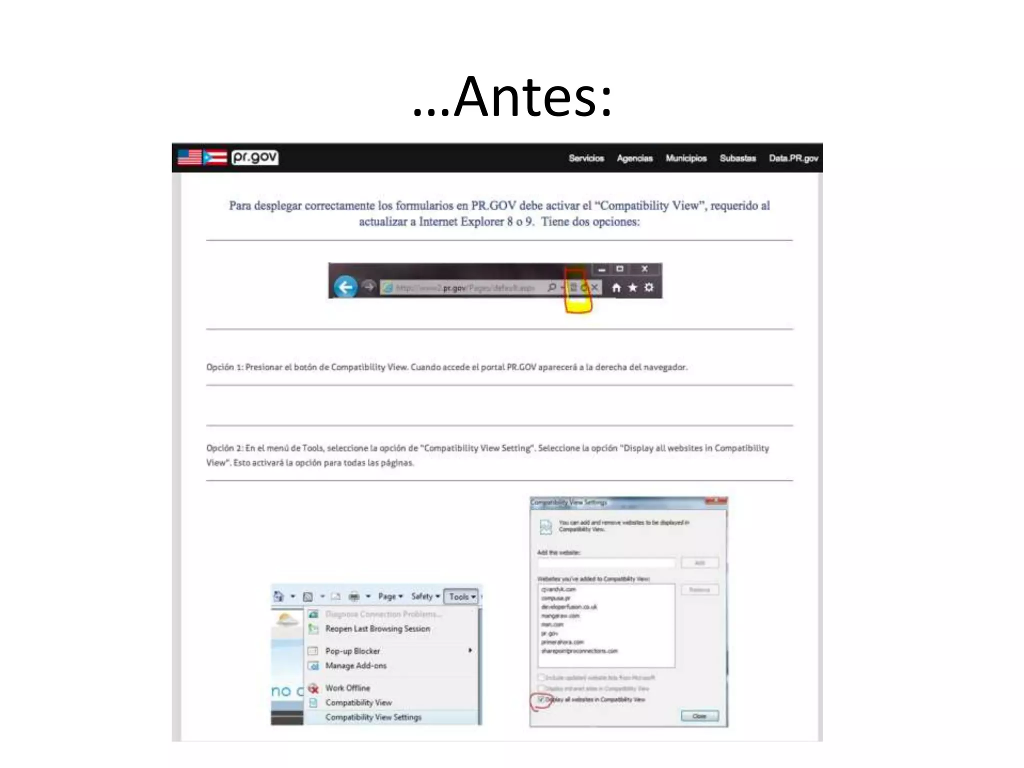 …Antes:
 