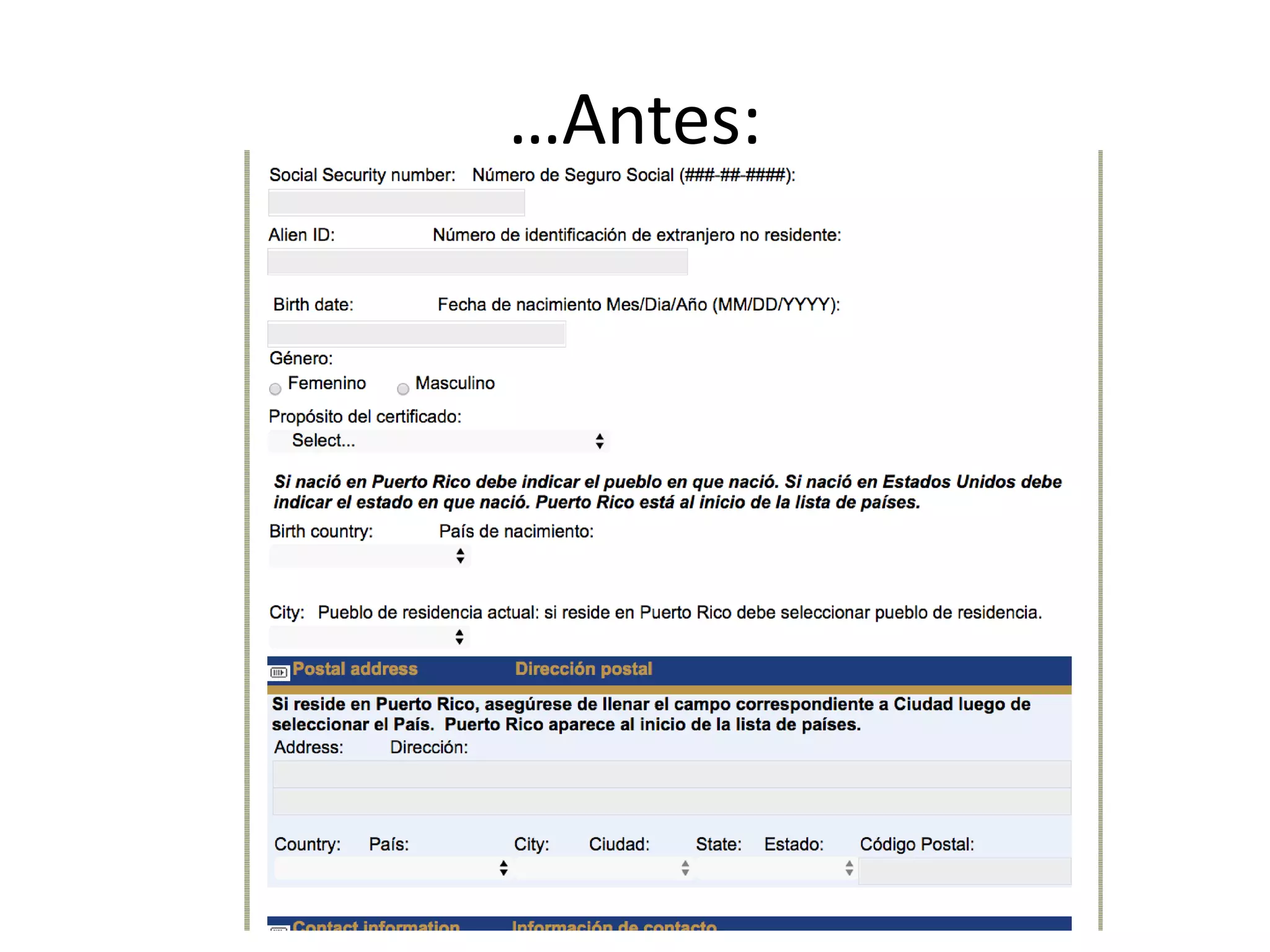 …Antes:
 