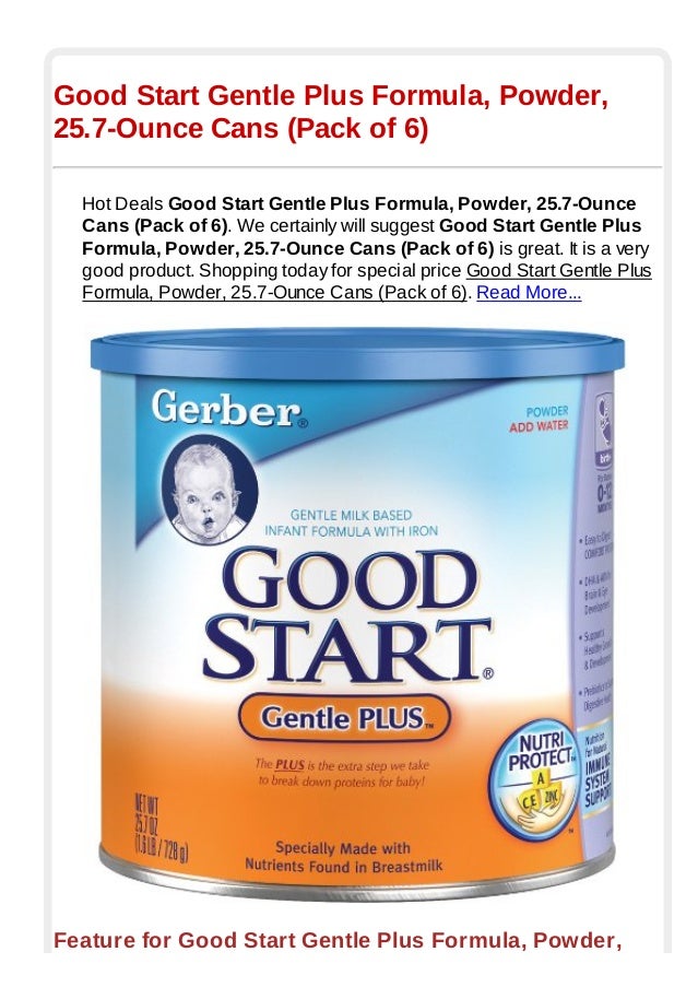 Good start gentle plus formula powder 257 ounce cans pack of 6
