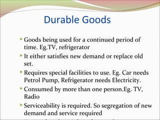 Durable Goods Sample Goods , utility, | PPT