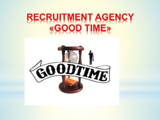 RECRUITMENT AGENCY 
«GOOD TIME» 
 