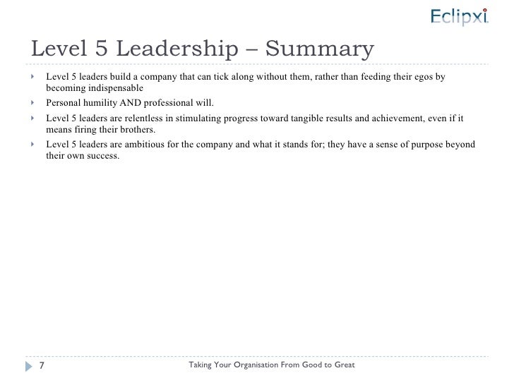 good to great summary