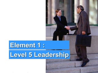 4www.exploreHR.org
Element 1 :
Level 5 Leadership
 