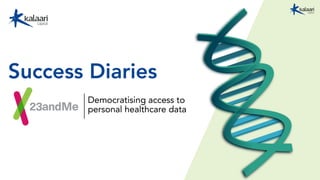 Success Diaries
Democratising access to
personal healthcare data
 