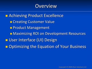 Good to Great: Achieving Product Excellence in Web 2.0 by Dan Olsen