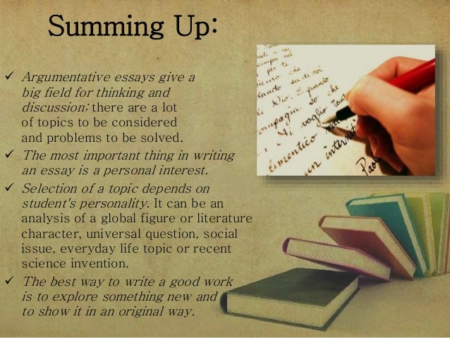 Good topics for argumentative essay