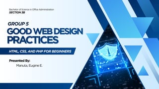 Best Practices for HTML, CSS, and PHP Web Development for Beginners | PDF