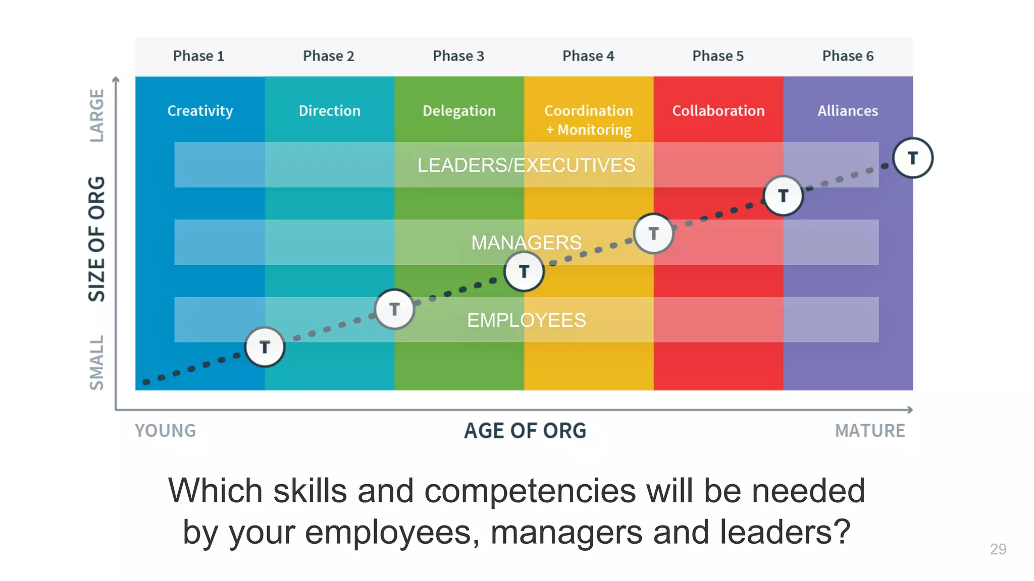 LEADERS/EXECUTIVES
MANAGERS
EMPLOYEES
Which skills and competencies will be needed
by your employees, managers and leaders? 29
 