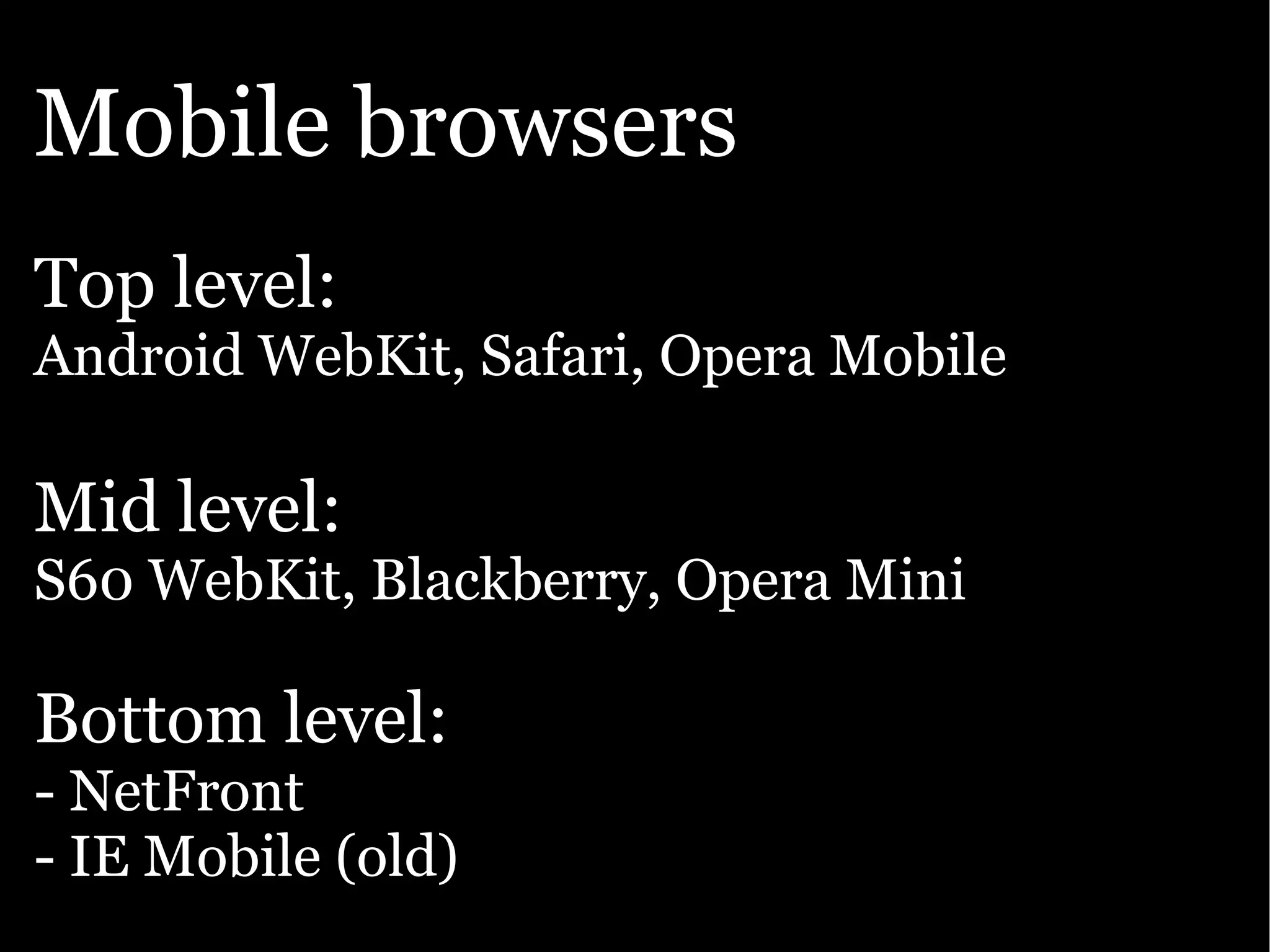 Google presentation: The Open Web goes mobile