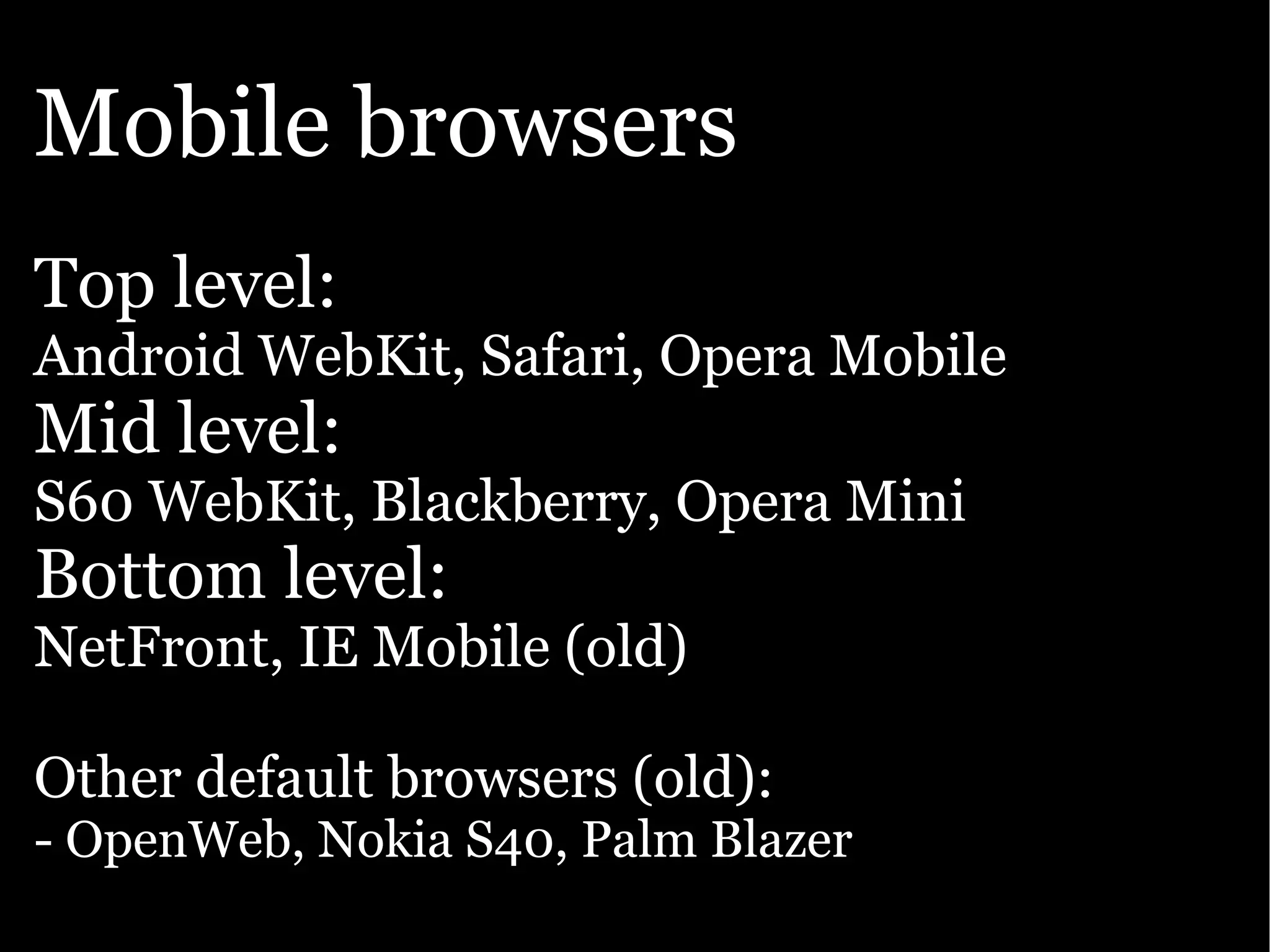 Google presentation: The Open Web goes mobile