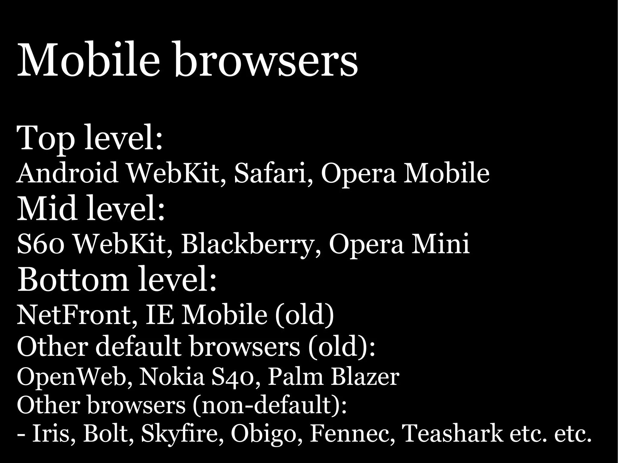 Google presentation: The Open Web goes mobile