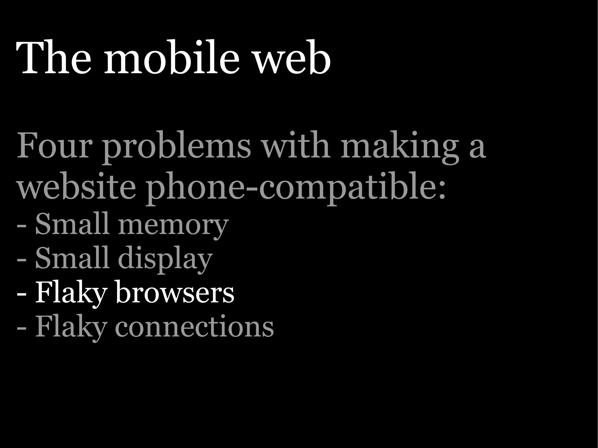Google presentation: The Open Web goes mobile