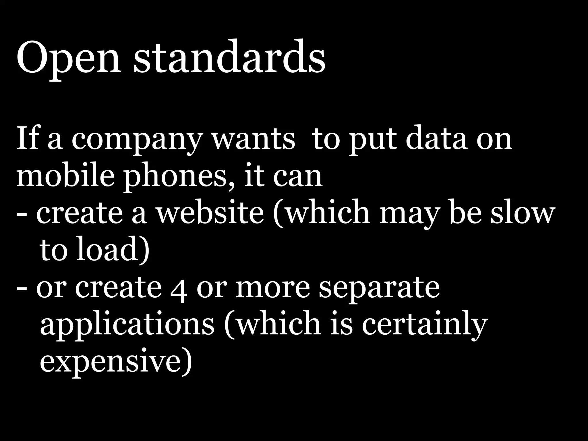 Google presentation: The Open Web goes mobile