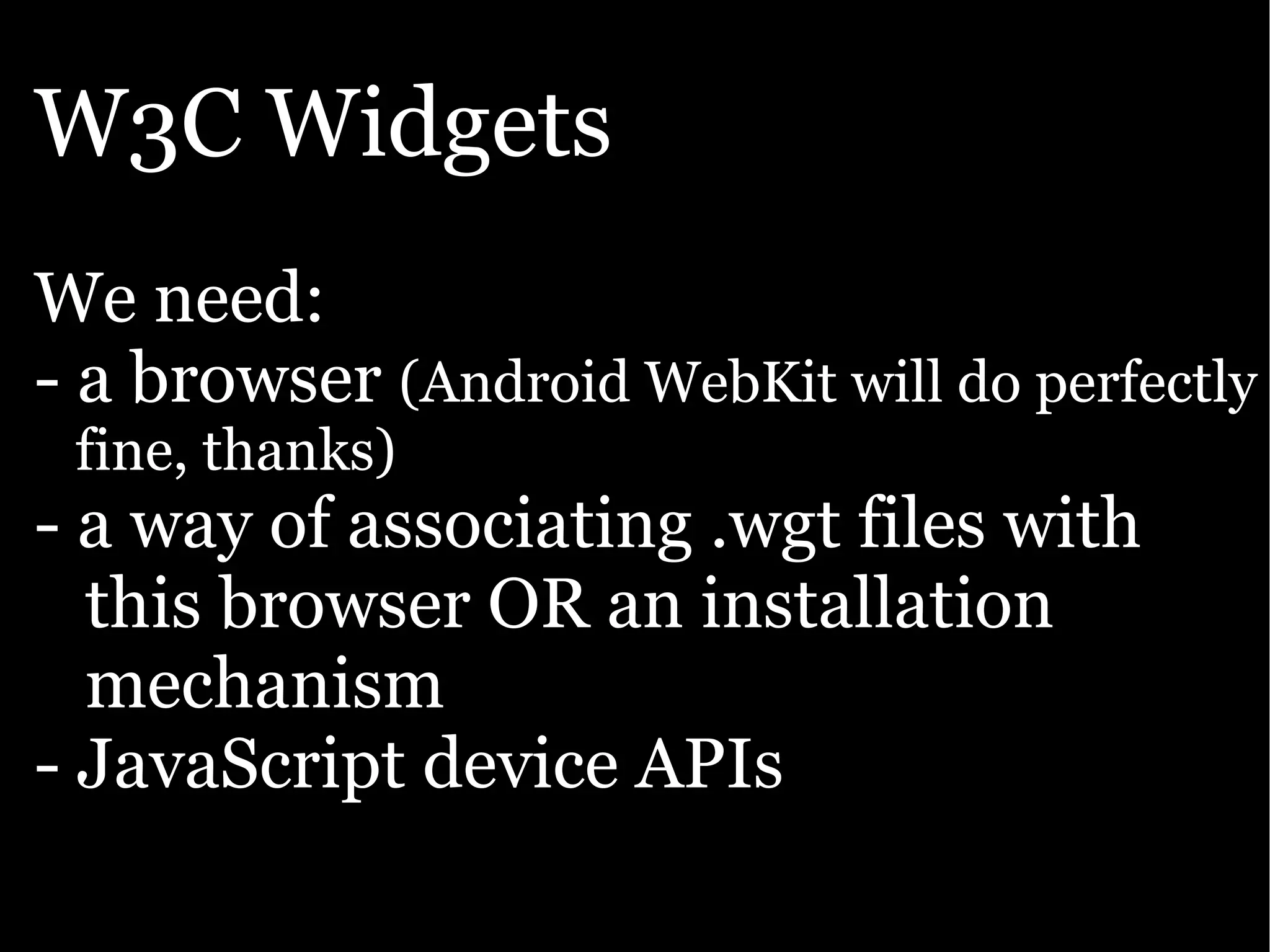 Google presentation: The Open Web goes mobile