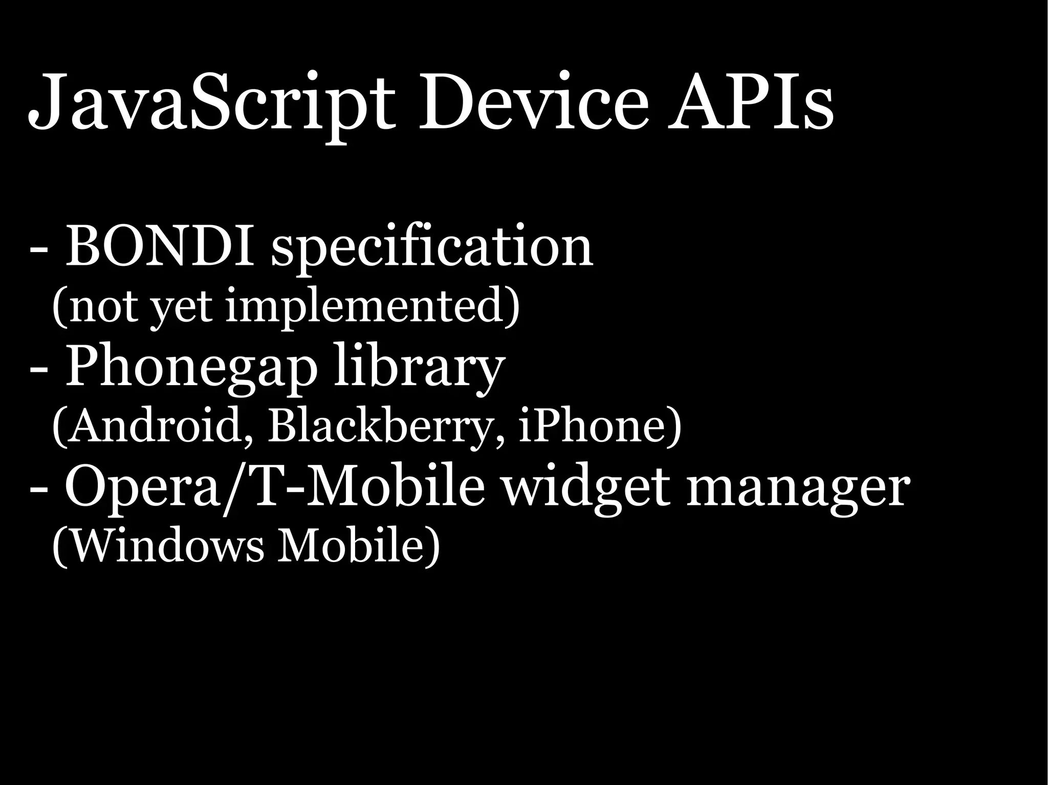 Google presentation: The Open Web goes mobile