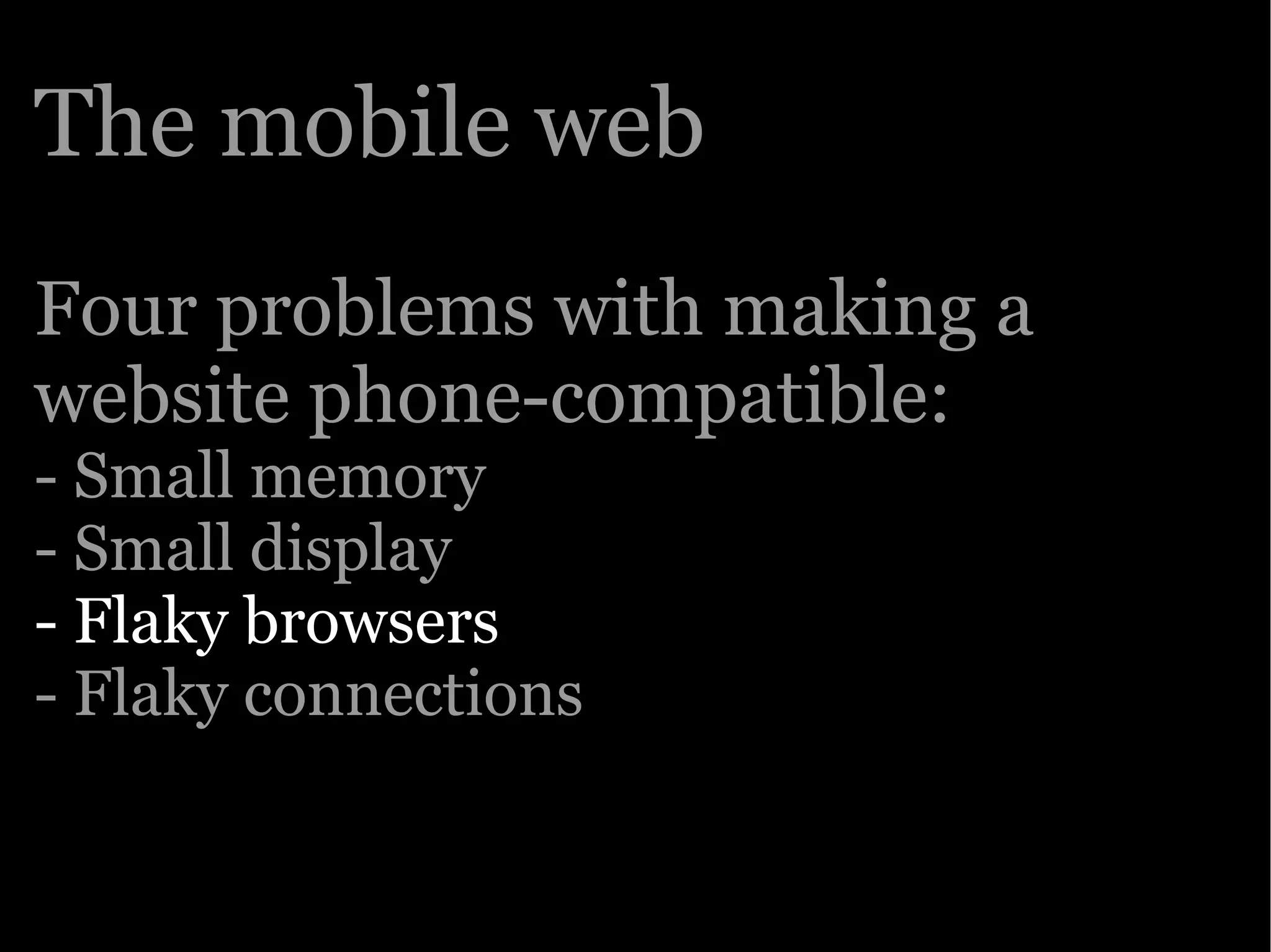 Google presentation: The Open Web goes mobile