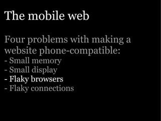 Google presentation: The Open Web goes mobile