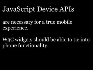 Google presentation: The Open Web goes mobile