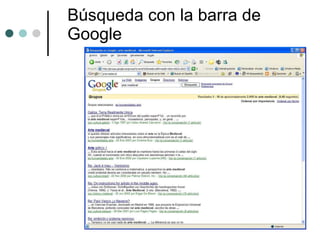 Búsqueda con la barra de Google