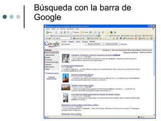 Búsqueda con la barra de Google