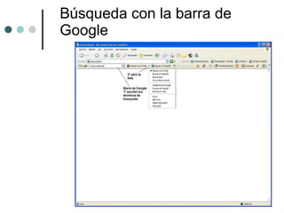 Búsqueda con la barra de Google