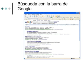 Búsqueda con la barra de Google