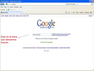 Este es el tema que deseamos buscar..