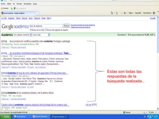 Estas son todas las respuestas de la búsqueda realizada..