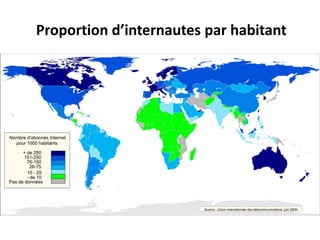 Proportion d’internautes par habitant