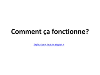 La basePour commencer il faut démystifier le jargon du milieu