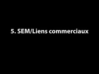 SEM, marketing des moteursSearchengine marketing ou marketing des moteurs de rechercheAchat de mots clés et expressionsGoogle Ads, Yahoo Search marketing, Microsoft AdCenter